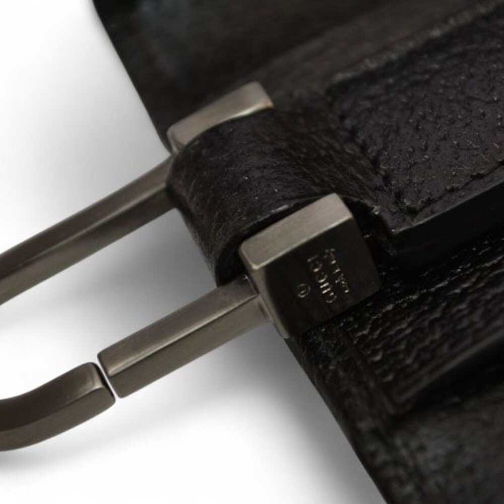 Gucci Outlet Key Case Key Holder 6-stacks Pigskin Sherry Line Black 033 - Picture 5 of 9